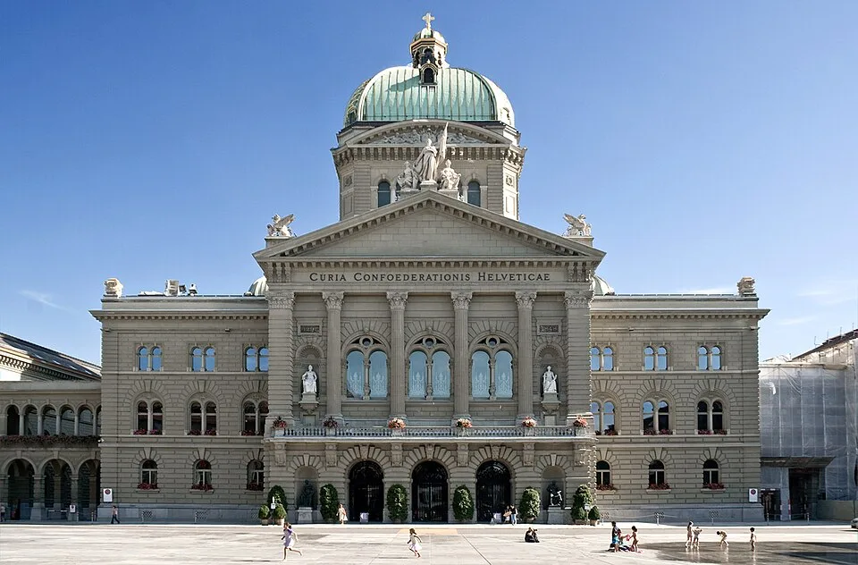The Federal Palace of Switzerland (Bundeshaus) in Bern, seat of the Swiss Federal Assembly and Federal Council (file photo from Wikimedia Commons; it does not depict the specific Federal Council meeting described in the story).